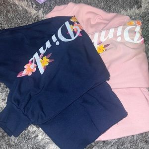 brand- pink cropped crew neck/ long sleeve